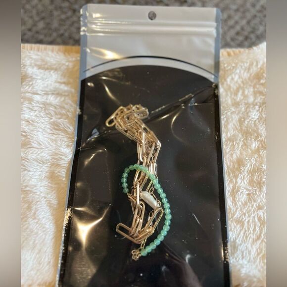 NEW NORDSTROM Oval Freshwater Pearl Link & Bead 2-Layer Necklace - Picture 8 of 9